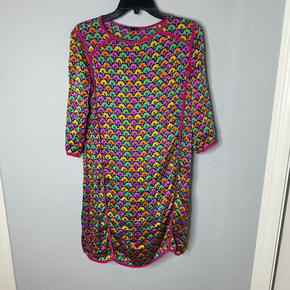 Vibrant Multicolor Patterned Women's Shift Dress